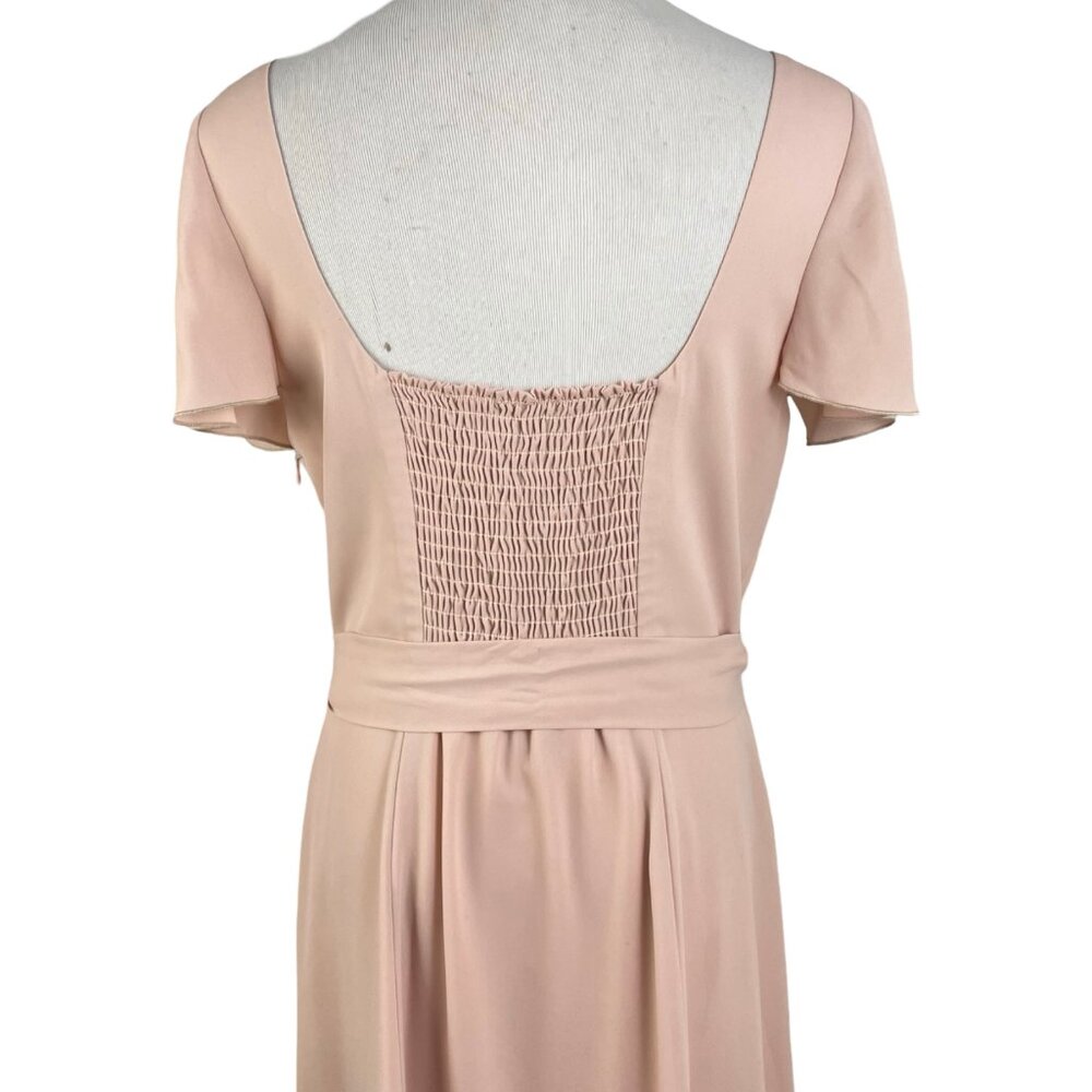 Show Me Your Mumu Dress Size XL NEW Powder Pink Belted Crepe Maxi - Picture 6 of 7